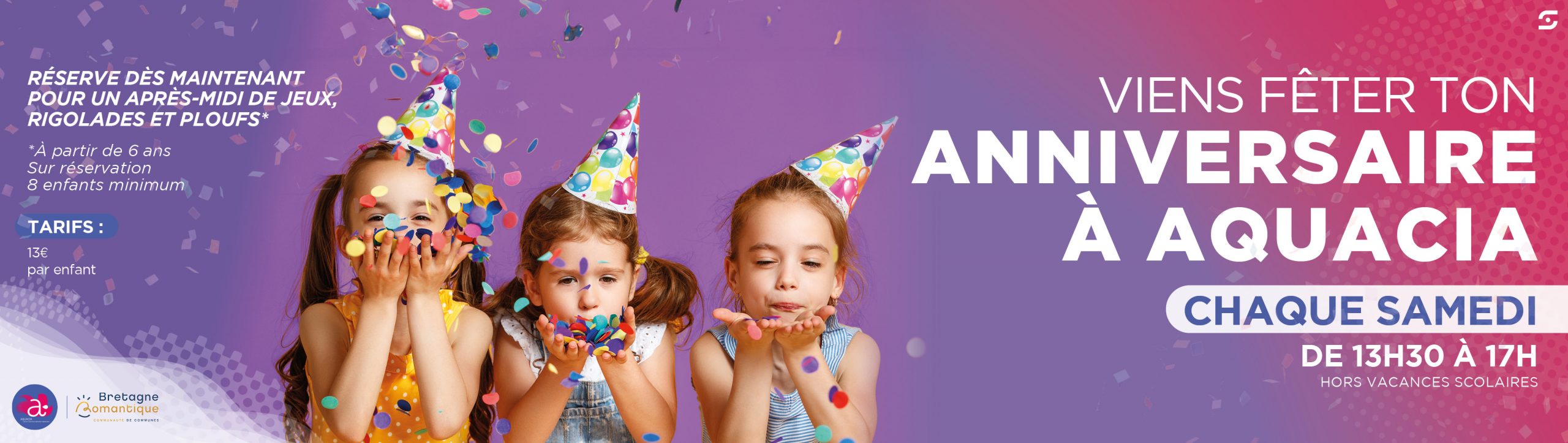 VIENS FÊTER TON ANNIVERSAIRE À AQUACIA